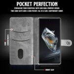 Shock Proof Flip Cover Back Case for 1+ Oneplus 12R 5G | Magnetic Wallet Leather Case with Stand - Image 7