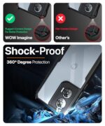 Shock Proof Clear Back Case Mobile Cover for Motorola Moto Edge 50 Fusion 5G | Moto Edge G96 Fusion 5G (Hard | Hybrid PC + TPU | Full Armour Device & Camera Protection | Black) - Image 7