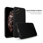 Ultra Slim Soft Rubberised Back Cover for iQOO Z6 5G | Vivo T1 5G | Vivo Y75 5G | Vivo Y55 5G | Inner Velvet Fabric Lining | Matte Silicone Flexible Camera Protection Back Case - Black - Image 2