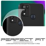 Back Cover for Infinix Smart 5 | Ultra Slim Soft Rubberised Case | Inner Velvet Fabric Lining | Matte Silicone Flexible Mobile Case | Camera Protection - Black - Image 5