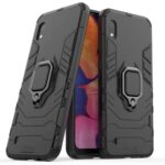 Shock Proof Back Case Mobile Cover for Samsung Galaxy A10 (Armor | Hybrid PC + TPU | Full Protection with Ring Holder Kickstand | Carbon Black) - Image 2