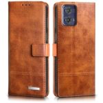 Shock Proof Flip Cover Back Case for Motorola Moto G73 5G | Magnetic Wallet Leather Case with Stand