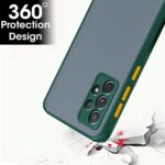 Translucent Hybrid Back Case Cover for Samsung Galaxy A13 4G, Polycarbonate Smoked Matte Back, 360 Degree Protection, Protective Hard Case (Green Bumper) - Image 3
