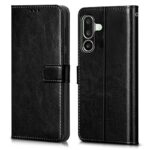 Shock Proof Flip Cover Back Case for Samsung Galaxy M56 5G | Magnetic Wallet Leather Case with Stand