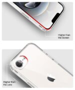 Transparent Back Cover Case for iPhone 16e | Raised Bumps for Full Device & Camera Protection Shockproof TPU Silicone Back Case Mobile Cover Transparent - Image 5