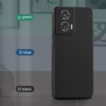 Back Cover for Motorola Moto Edge 50 5G Fusion | Moto G96 5G Fusion | Ultra Slim Soft Case | Inner Velvet Fabric Lining | Matte Silicone Flexible Mobile Case | Camera Protection - Black - Image 4