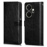 Shock Proof Flip Cover Back Case for Itel P55 Plus 4G | Magnetic Wallet Leather Case with Stand