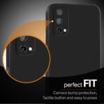 Slim Ultra Soft Rubberised Back Cover for Realme Narzo 30 Pro 5G | Inner Velvet Fabric Lining | Matte Silicone Flexible Camera Protection Back Case - Black - Image 5