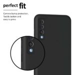 Ultra Slim Soft Rubberised Back Cover Case for Samsung Galaxy A50 | A50s | A30s | Inner Velvet Fabric Lining | Matte Silicone Flexible Camera Protection Back Cover - Black - Image 5