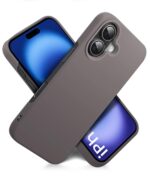 Slim Frameless Back Cover for iPhone 16 | Ultra Thin Lightweight Design & Camera Protection | Soft Matte Silicone Flexible Mobile Case (Grey) - Image 4