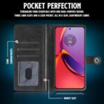 Shock Proof Flip Cover Back Case for Motorola Moto G84 5G | Magnetic Wallet Leather Case with Stand - Image 7