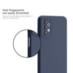 Ultra Slim Soft Rubberised Back Cover Case for Samsung Galaxy A33 5G | Inner Velvet Fabric Lining | Matte Silicone Flexible Camera Protection Back Cover - Blue - Image 4