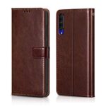Shock Proof Flip Cover Back Case for Xiaomi Mi A3 | Magnetic Wallet Leather Case with Stand