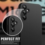 Back Cover for Samsung Galaxy M16 5G | Galaxy F16 5G | Ultra Slim Soft Rubberised Case | Inner Velvet Fabric Lining | Matte Silicone Flexible Mobile Case | Camera Protection (Black) - Image 5