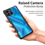 TPU+PC Shock Proof Clear Protective Back Case for Infinix Smart 6-Airedge Technology|360 Degree Camera Protection|Transparent Hybrid Back Case Mobile Cover-Black - Image 5