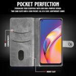 Shock Proof Flip Cover Back Case for Oppo F19 Pro | Magnetic Wallet Leather Case with Stand - Image 5
