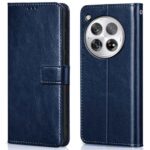 Shock Proof Flip Cover Back Case for 1+ Oneplus 12 5G | Magnetic Wallet Leather Case with Stand