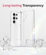 kelpuj Crystal Clear Transparent Back Case for Compatible with Samsung Galaxy S23 Ultra 5G | Shockproof Flexible TPU Silicone Cover | Full Body & Camera Protection Transparent - Image 3