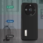 Soft Silicone Back Case Cover for Realme Narzo 60 PRO | 11 PRO | 11 PRO Plus 5G | Inner Velvet Fabric Lining | Matte Silicone Flexible Camera Protection Back Cover - Black - Image 4