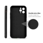 Ultra Slim Soft Rubberised Back Cover Case for Vivo Y20A | Y20 | Y20i | Inner Velvet Fabric Lining | Matte Silicone Flexible Camera Protection Back Cover - Black - Image 4