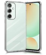 Transparent Back Cover Case Compatible with Samsung Galaxy S24 FE Shockproof TPU Silicone Mobile Cover with Raised Bumps for Full Body & Camera Protection Clear/Transparent - Image 3