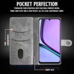 Shock Proof Flip Cover Back Case for Realme Narzo N61 | Magnetic Wallet Leather Case with Stand - Image 5