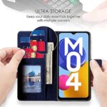Shock Proof Flip Cover Back Case for Samsung Galaxy M04 | Magnetic Wallet Leather Case with Stand - Image 5