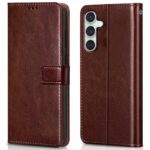 Shock Proof Flip Cover Back Case for Samsung Galaxy S23 Fe 5G | Magnetic Wallet Leather Case with Stand