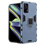 Shock Proof Back Case Mobile Cover for Realme X7 Max | Realme GT 5G | Back Cover Case (Tough Armor | Hybrid PC + TPU | Ring Holder & in-Built Kickstand | Blue)