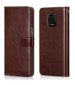 Shock Proof Flip Cover Back Case for Xiaomi Mi Redmi Note 9 Pro | Magnetic Wallet Leather Case with Stand