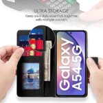 Shock Proof Flip Cover Back Case for Samsung Galaxy A54 5G | Magnetic Wallet Leather Case with Stand - Image 7
