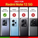 Crystal Clear Transparent Back Case Cover for Redmi Note 12 5G | Poco X5 5G | Full Device & Camera Prorection Shockproof TPU Silicone Back Cover Case Transparent - Image 3