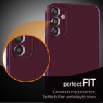 Slim Ultra Soft Rubberised Back Cover for Samsung Galaxy F13 | M13 4G | Inner Velvet Fabric Lining | Matte Silicone Flexible Camera Protection Back Case - Maroon Wine Red - Image 5