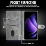 Shock Proof Flip Cover Back Case for Oppo Reno 13 Pro 5G | Magnetic Wallet Leather Case with Stand - Image 5