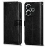 Shock Proof Flip Cover Back Case for Mi Redmi 13 5G | Magnetic Wallet Leather Case with Stand