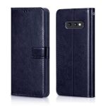 Shock Proof Flip Cover Back Case for Samsung Galaxy S10E | Magnetic Wallet Leather Case with Stand