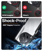 Shock Proof Clear Protective Back Case for Tecno Camon 30 5G AirEDGE Technology | 360 Degree Camera Protection | Transparent Hybrid Back Case Mobile Cover Black - Image 5