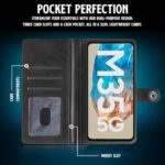 Shock Proof Flip Cover Back Case for Samsung Galaxy M35 5G | Magnetic Wallet Leather Case with Stand - Image 7