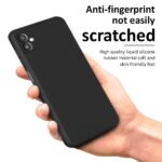 Slim Ultra Soft Rubberised Matte Silicone Flexible Camera Protection Back Case Cover with Inner Velvet Fabric Lining for Samsung Galaxy M13 5G- Black - Image 5