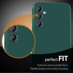 Slim Ultra Soft Rubberised Back Cover for Samsung Galaxy A54 5G | Inner Velvet Fabric Lining | Matte Silicone Flexible Camera Protection Back Case - Green - Image 8