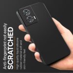 Back Cover for Motorola Moto Edge 50 5G Fusion | Moto G96 5G Fusion | Ultra Slim Soft Case | Inner Velvet Fabric Lining | Matte Silicone Flexible Mobile Case | Camera Protection - Black - Image 5