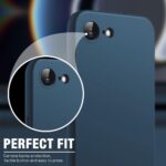 Back Cover for iPhone 16e | Ultra Slim Soft Rubberised Case | Inner Velvet Fabric Lining | Matte Silicone Flexible Mobile Case | Camera Protection  Blue - Image 8