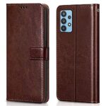 Shock Proof Flip Cover Back Case for Samsung Galaxy A32 4G | Magnetic Wallet Leather Case with Stand