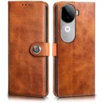 Shock Proof Flip Cover Back Case for Iqoo Z9S 5G | Magnetic Wallet Leather Case with Stand