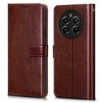 Shock Proof Flip Cover Back Case for Realme Narzo 70 | Magnetic Wallet Leather Case with Stand