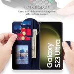 Shock Proof Flip Cover Back Case for Samsung Galaxy S23 Ultra 5G | Magnetic Wallet Leather Case with Stand - Image 5