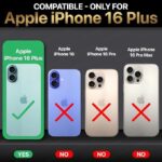 Ultra-Hybrid Back Case Cover for iPhone 16 Plus | Compatible with MagSafe | Drop and Camera Protection | Shock Proof Crystal Clear Mobile Back Case (PC+TPU, Transparent) - Image 2