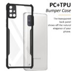 Shock Proof Clear Back Cover Case Mobile Cover for Samsung Galaxy M51 (Hard | Hybrid PC + TPU | Full Armour Device & Camera Protection | Black) - Image 5