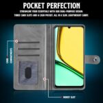 Shock Proof Flip Cover Back Case for Realme Narzo N61 | Magnetic Wallet Leather Case with Stand - Image 5