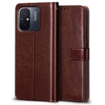 Shock Proof Flip Cover Back Case for Xiaomi Redmi 12C | Magnetic Wallet Leather Case with Stand - Image 3